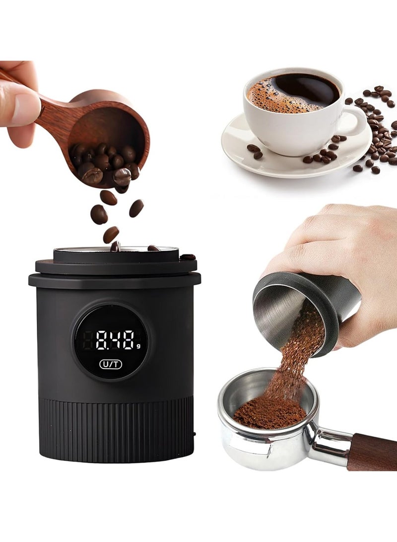 Coffee Dosing Cup with Built-In Scale, 0.05g High Precision, 500g Capacity, USB-C Rechargeable, Food-Grade Stainless Steel, Fits 58mm Portafilter – Perfect for Espresso & Drip Coffee - Image 1